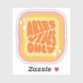 Aries Vibes Only | Girl | Aesthetic Horoscope  Aufkleber (Blatt)