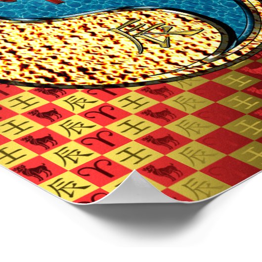 Aries & Water Dragon Poster (Ecke)