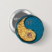 Aries & Water Rooster Button (Vorne & Hinten)