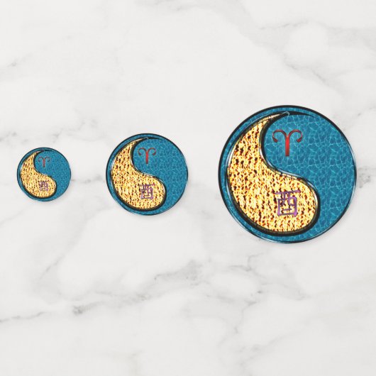 Aries & Water Rooster Konfetti (Vorderseiten)