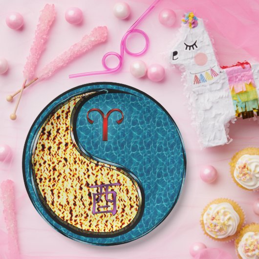 Aries & Water Rooster Pappteller (Party)