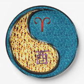 Aries & Water Rooster Pappteller (Vorderseite)