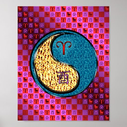Aries & Water Rooster Poster (Vorne)
