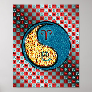 Aries & Water Schlange Poster