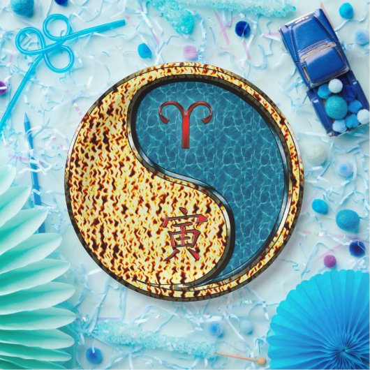 Aries & Water Tiger Pappteller (Party)