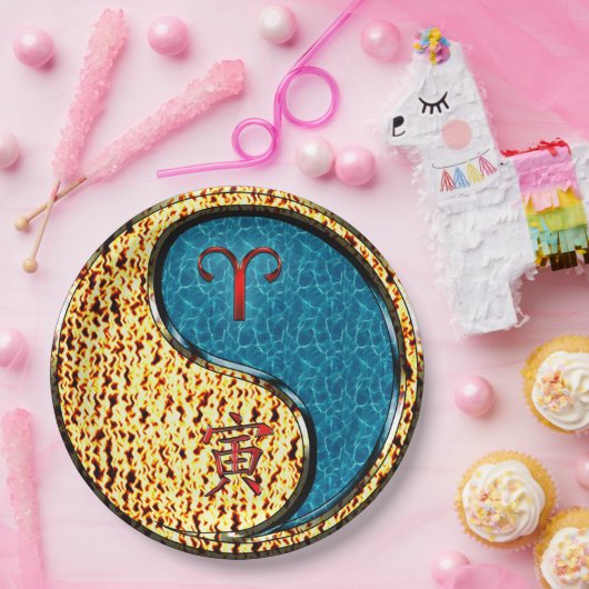 Aries & Water Tiger Pappteller (Party)