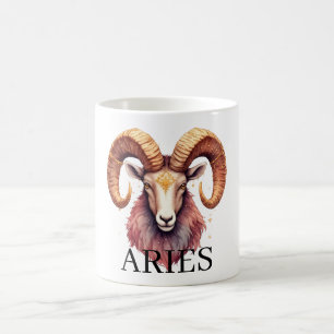 Aries Widder Wasserfarbe Himmelszodiak Astrologi Kaffeetasse