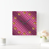 Aries & Wood Boar Quadratische Wanduhr (Zuhause)