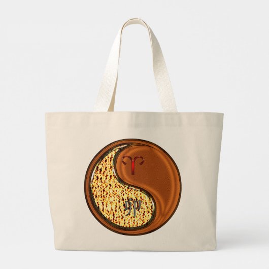 Aries & Wood Rabbit. Jumbo Stoffbeutel (Rückseite)