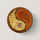Aries & Wood Rooster Button (Vorderseite)