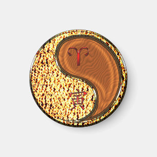 Aries & Wood Tiger Magnet