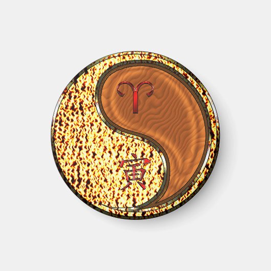 Aries & Wood Tiger Magnet (Vorne)