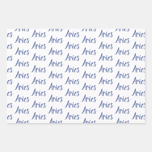 ⭐ Aries Wrapping Paper | SET 3 Geschenkpapier Set (Vorderseite 3)