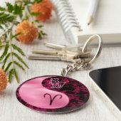 Aries Yin Yang Schlüsselanhänger (Seite)