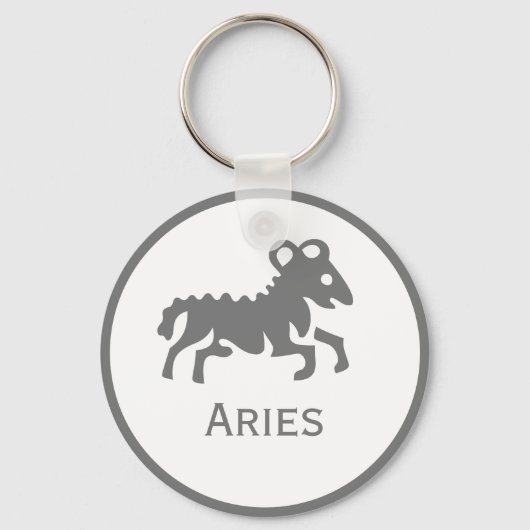 Aries Zeichen des Zodiac-Designs Schlüsselanhänger (Vorderseite)