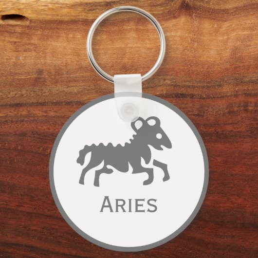 Aries Zeichen des Zodiac-Designs Schlüsselanhänger (Vorderseite)
