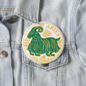 Aries Zeichen des Zodiaks auf Button (Beispiel)