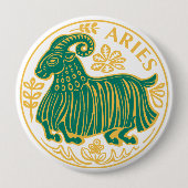 Aries Zeichen des Zodiaks auf Button (Vorderseite)