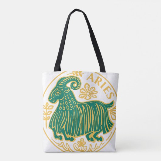 Aries Zeichen des Zodiaks auf Tasche (Rückseite)