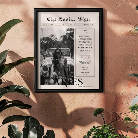 Aries | Zodiac Astrology Foto Newspapier Poster