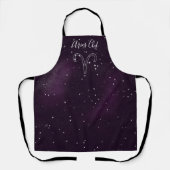 Aries Zodiac Astrology Purple Galaxy Personalized Schürze (Vorderseite)