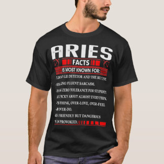 Aries Zodiac Birthday Aries Fakten für Männer Frau T-Shirt