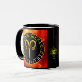 ARIES ZODIAC BIRTHDAY JEWEL TASSE (Vorderseite Links)