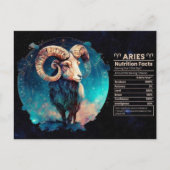 Aries Zodiac Birthday Postcard Postkarte (Vorderseite)
