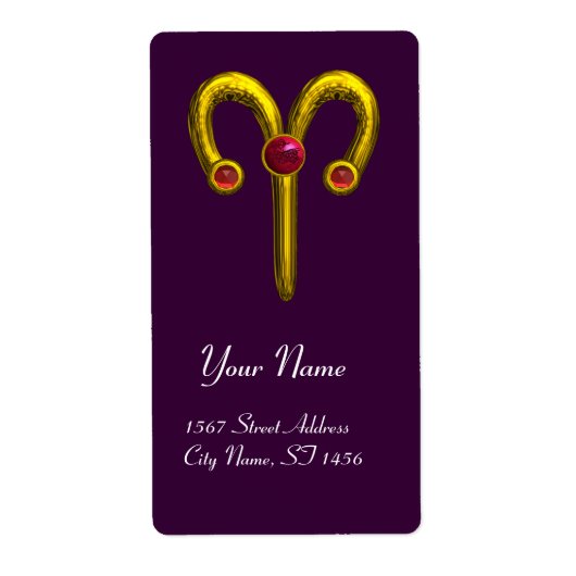 ARIES ZODIAC BIRTHDAY Red Ruby (Vorne)