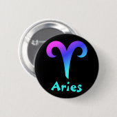 Aries zodiac Button Buttone (Vorne & Hinten)