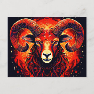 Aries Zodiac Collection Postkarte
