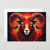 Aries Zodiac Collection Postkarte (Vorne/Hinten)