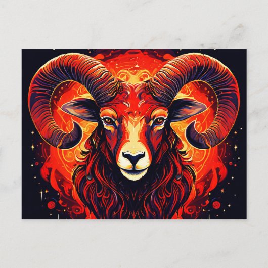 Aries Zodiac Collection Postkarte (Vorderseite)