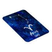 Aries Zodiac Constellation Blue Galaxy Monogram Magnet (Rechte Seite)