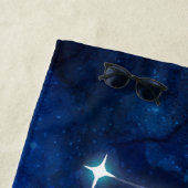 Aries Zodiac Constellation Blue Galaxy Monogram Strandtuch (Beispiel)