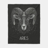 Aries Zodiac Constellation Fleece Blanket (Vorderseite)