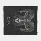 Aries Zodiac Constellation Fleece Blanket (Vorderseite (Horizontal))