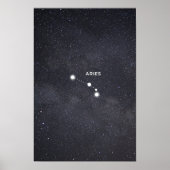 Aries Zodiac Constellation Poster (Vorne)