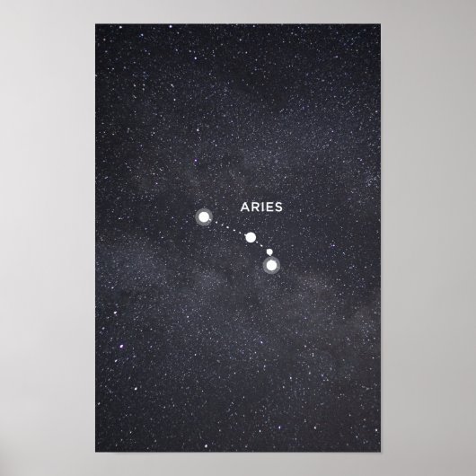Aries Zodiac Constellation Poster (Vorne)