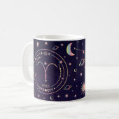Aries zodiac Constellation Spaß Ernährung Fakten Kaffeetasse (Vorderseite Links)