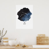Aries Zodiac Constellation Watercolor Poster (Küche)