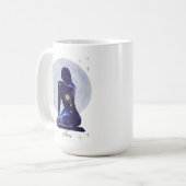 Aries Zodiac Feminine Blue Design Kaffeetasse (Vorderseite Links)
