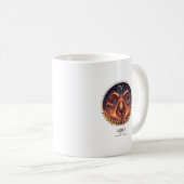 Aries Zodiac Fire Ram Celestial Illustration Coffe Kaffeetasse (VorderseiteRechts)