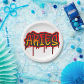 ARIES Zodiac Fire Sign Red Baby Dusche Pappteller (Party)