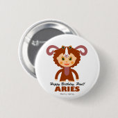 Äries Zodiac für Kinder Button (Vorne & Hinten)