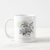 Aries zodiac Geburtsmonat Geburtstag Blume Kaffeetasse (Links)