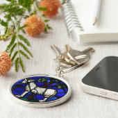 Aries Zodiac Glass Notre-Dame de Paris Key Schlüsselanhänger (Seite)