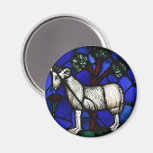 Aries Zodiac Glass Notre-Dame de Paris Mag Magnet (Vorderseite/Rückseite)