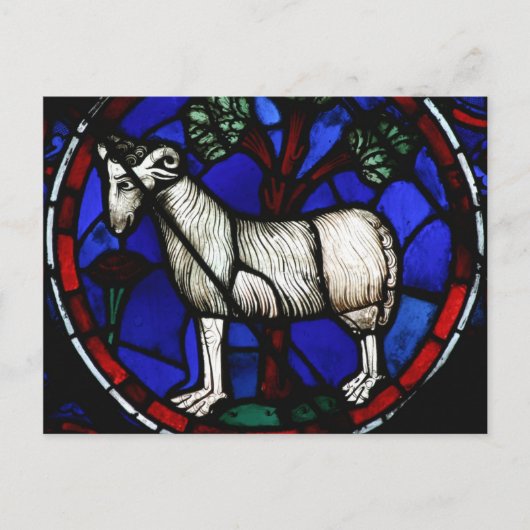 Aries Zodiac Glass Notre-Dame de Paris Pc Postkarte (Vorderseite)
