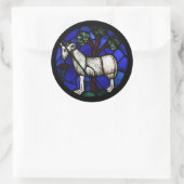 Aries Zodiac Glass Notre-Dame de Paris RS Runder Aufkleber (Tasche)